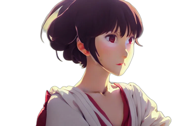 face, dress, staff, anime transparent PNG cut-out