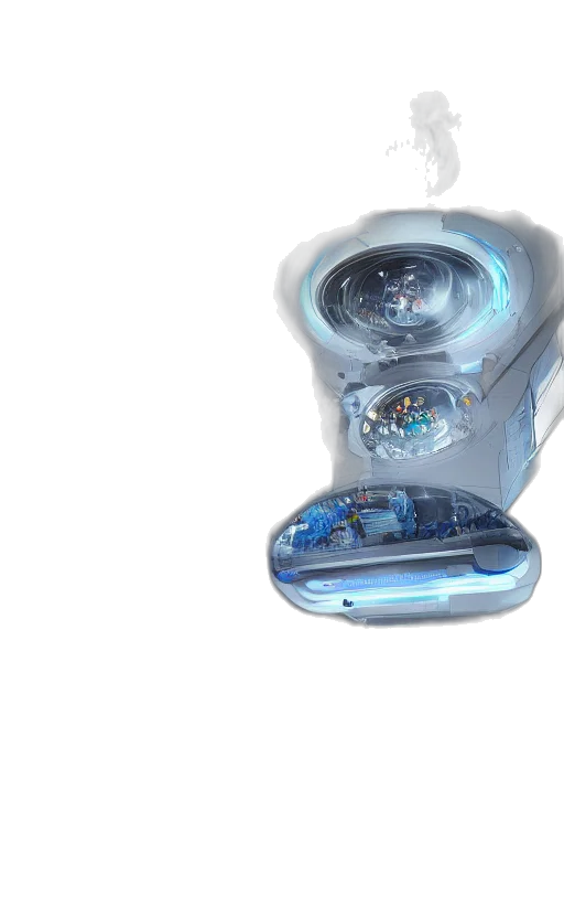 robot, 3d render, concept art, single transparent PNG cut-out