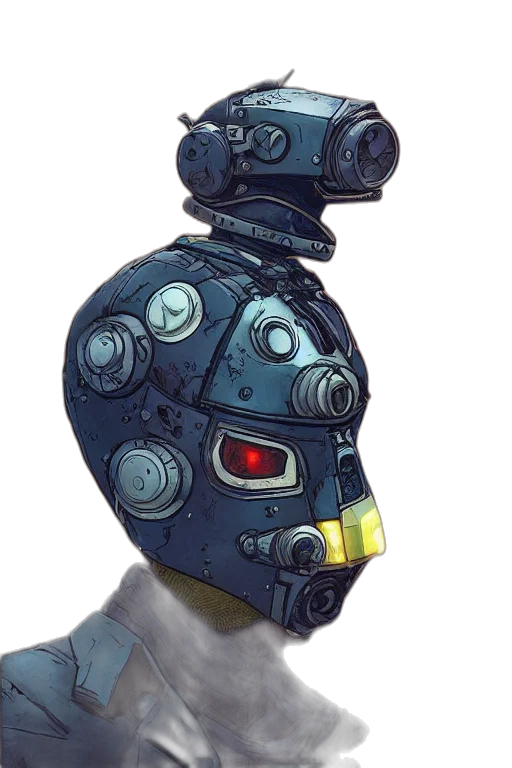 robot, mask, face, staff transparent PNG cut-out