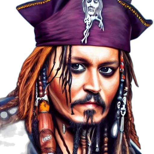 face, staff, hat, photorealistic transparent PNG cut-out