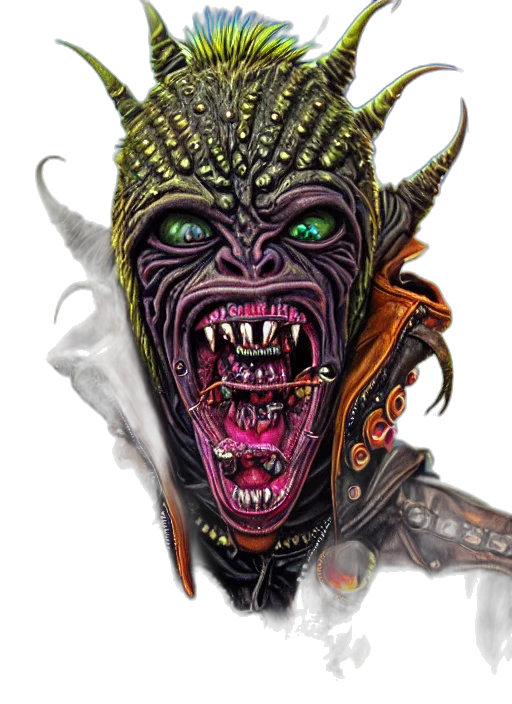 creature, mask, face, staff transparent PNG cut-out