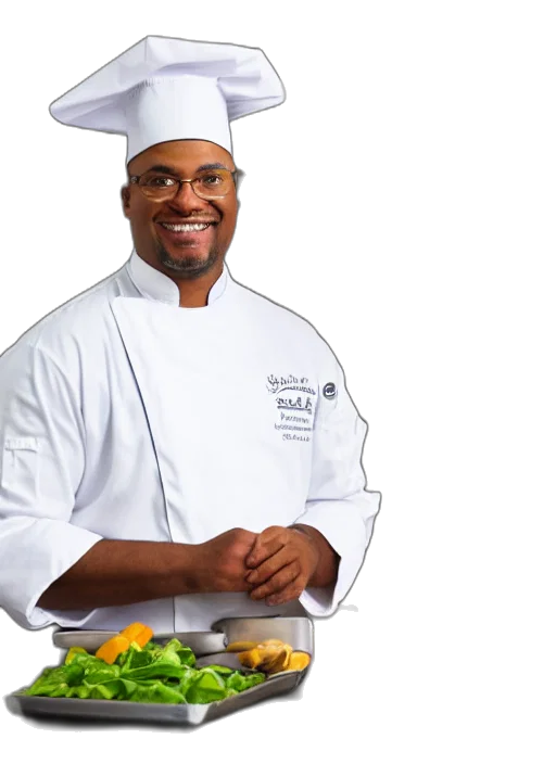 staff, food, hat, portrait transparent PNG cut-out