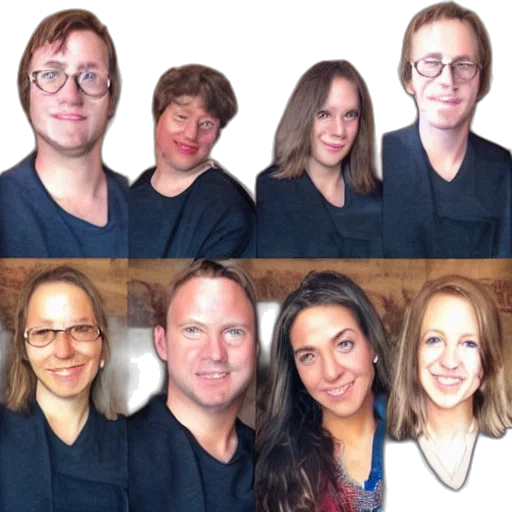staff, hair, face, photorealistic transparent PNG cut-out