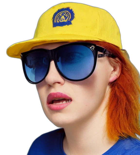hat, face, jacket, staff transparent PNG cut-out
