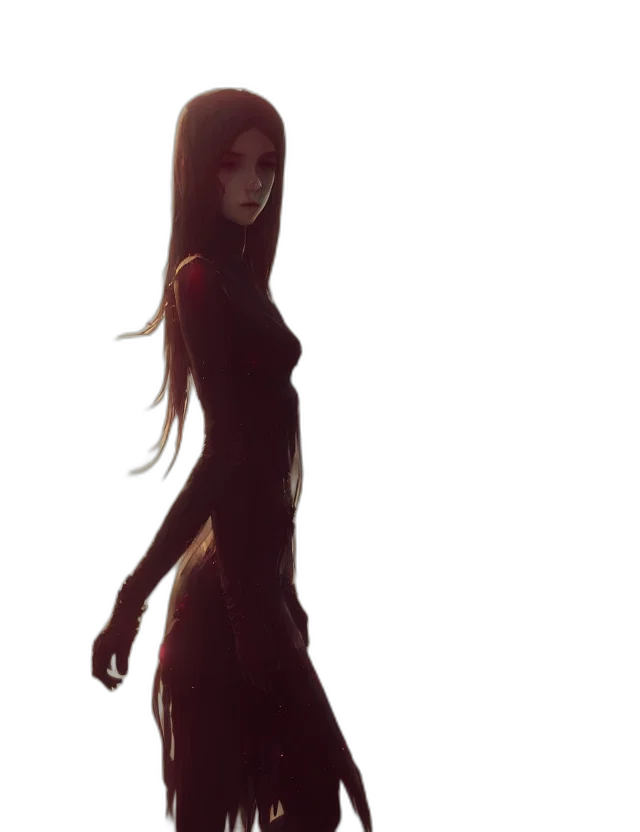 dress, staff, mask, creature transparent PNG cut-out