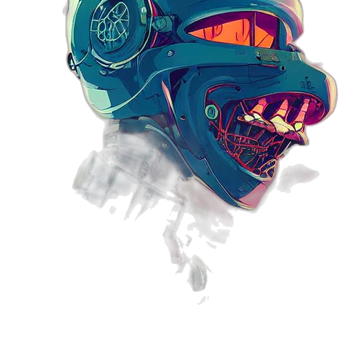 mask, robot, face, creature transparent PNG cut-out
