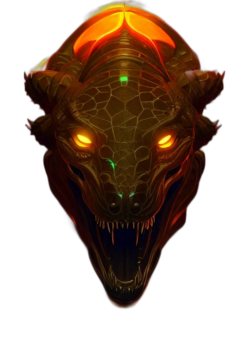 dragon, mask, face, creature transparent PNG cut-out