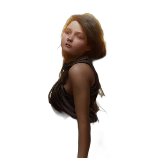 face, dress, hair, creature transparent PNG cut-out