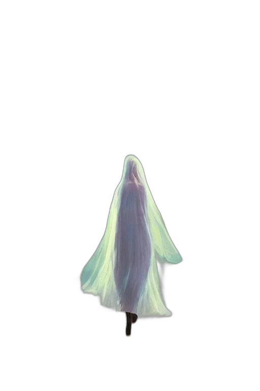 dress, umbrella, staff, creature transparent PNG cut-out