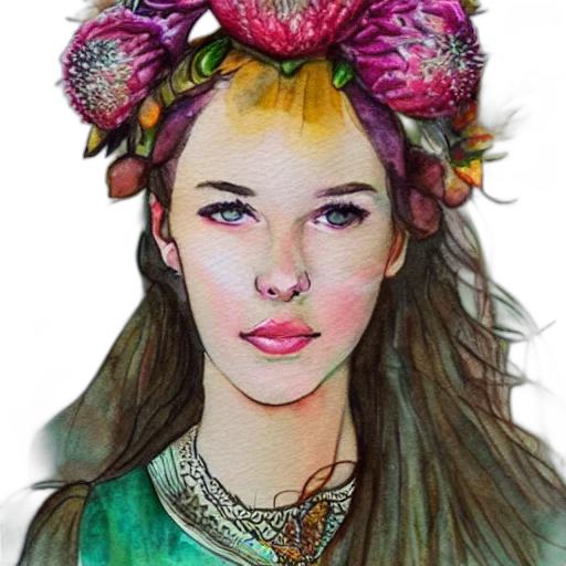 crown, face, flower, jewelry transparent PNG cut-out