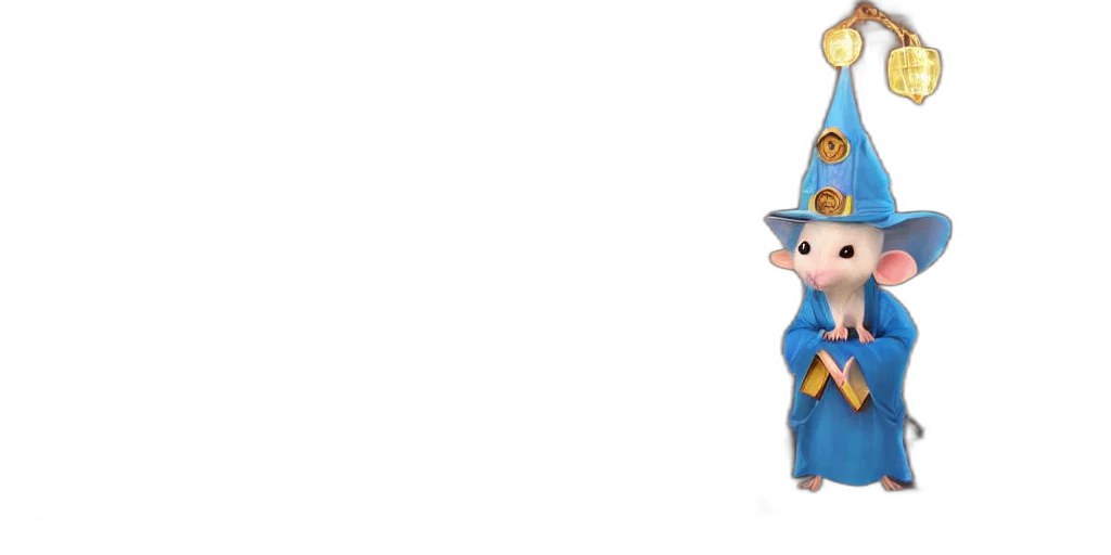 hat, staff, crown, 3d render transparent PNG cut-out