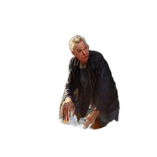 jacket, staff, creature, animal transparent PNG cut-out