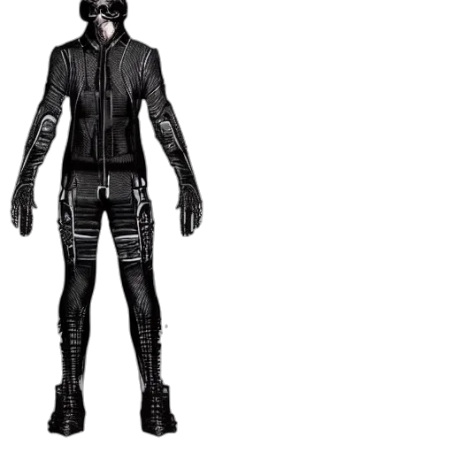 jacket, mask, concept art, cyberpunk transparent PNG cut-out