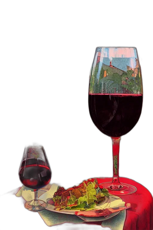 food, bottle, oil painting, photorealistic transparent PNG cut-out