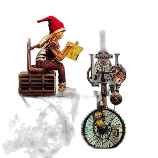 robot, concept art, fantasy art, 3d render transparent PNG cut-out