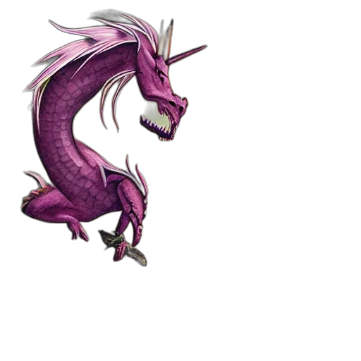 dragon, staff, creature, animal transparent PNG cut-out