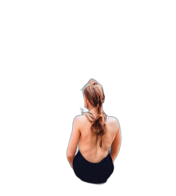 dress, hair, hat, jacket transparent PNG cut-out