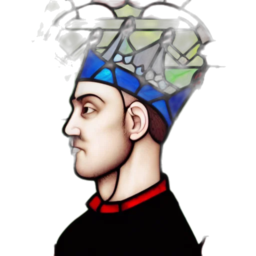 crown, hat, staff, face transparent PNG cut-out