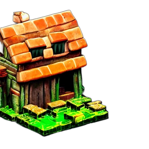 building, furniture, pixel art, 3d render transparent PNG cut-out