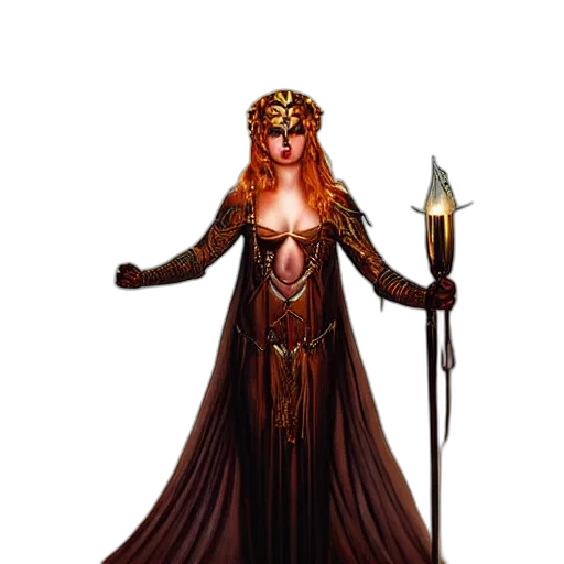 staff, jewelry, dress, fantasy art transparent PNG cut-out