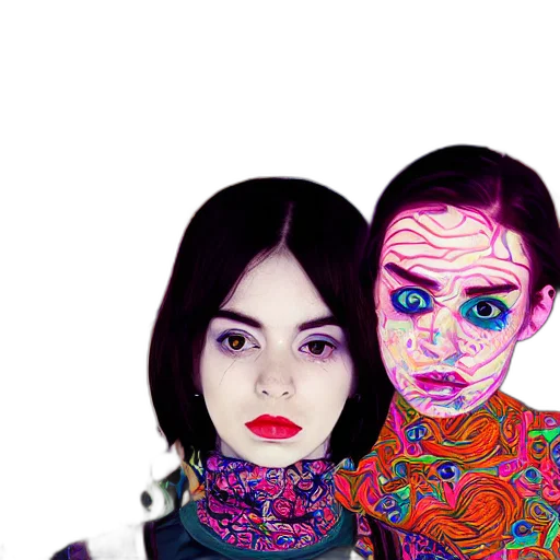 mask, face, cartoon, pixel art transparent PNG cut-out