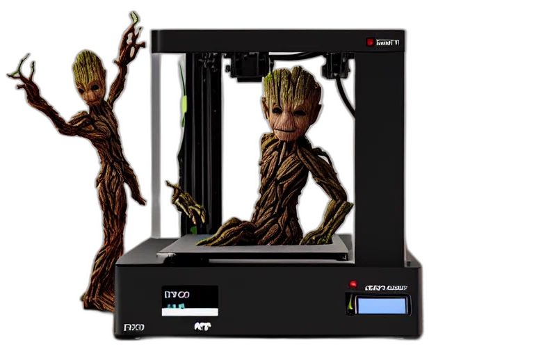 robot, tree, creature, 3d render transparent PNG cut-out