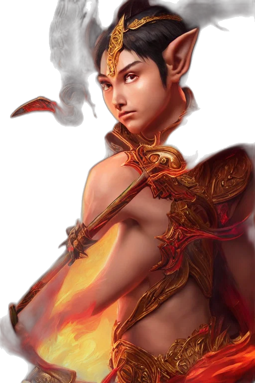 dragon, sword, staff, fantasy art transparent PNG cut-out
