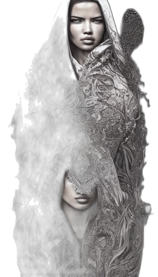 mask, hair, face, dress transparent PNG cut-out