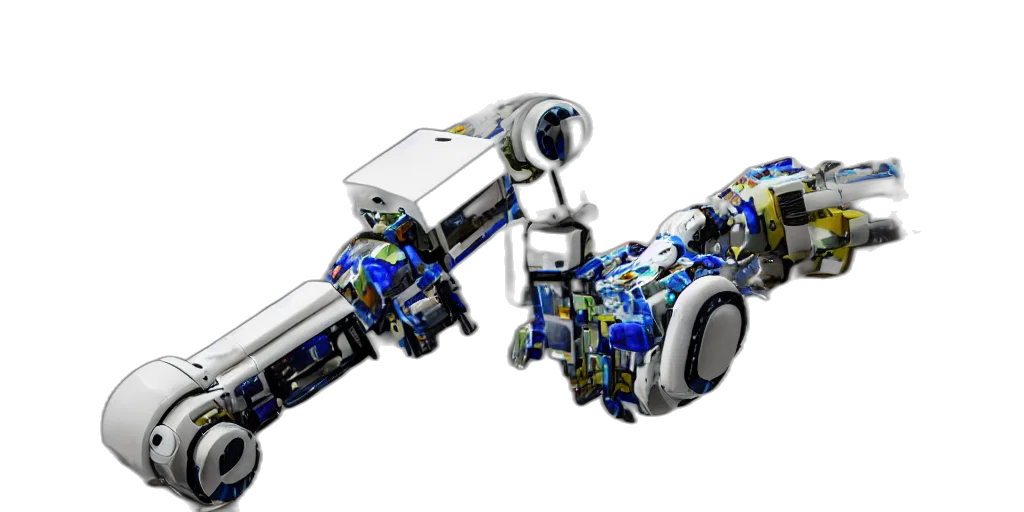 robot, weapon, 3d render, concept art transparent PNG cut-out