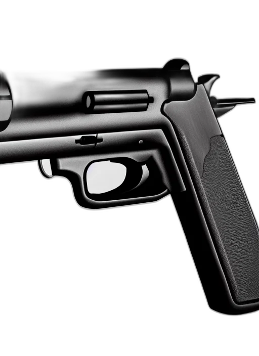 weapon, photorealistic, 3d render, gun transparent PNG cut-out