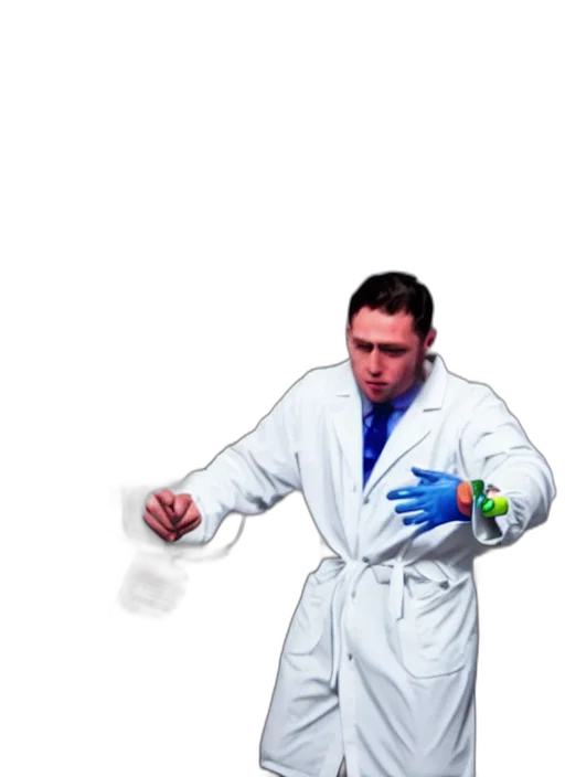 staff, jacket, robot, weapon transparent PNG cut-out