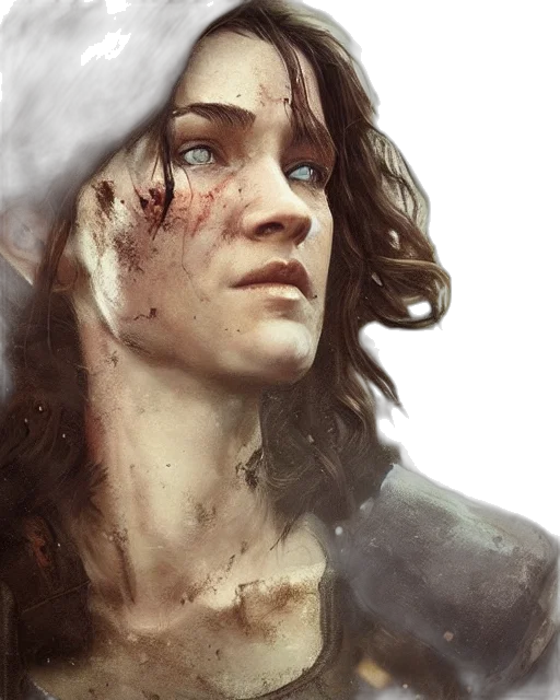 face, photorealistic, concept art, fantasy art transparent PNG cut-out