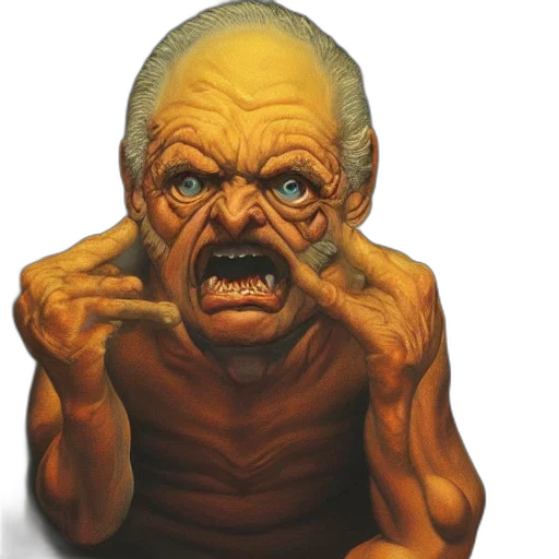 face, mask, creature, staff transparent PNG cut-out