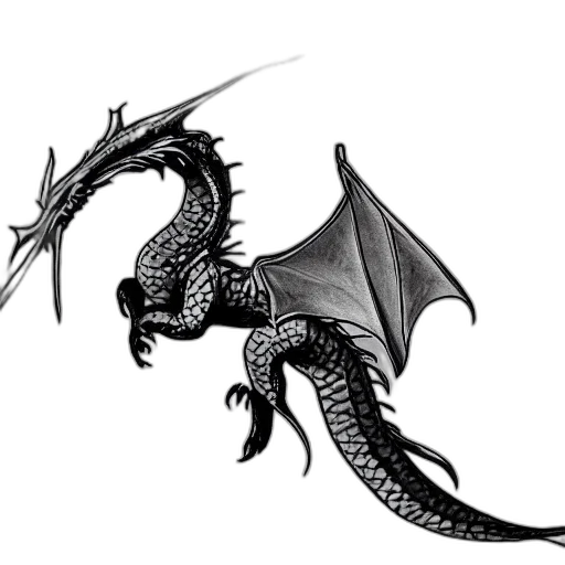 dragon, staff, creature, animal transparent PNG cut-out