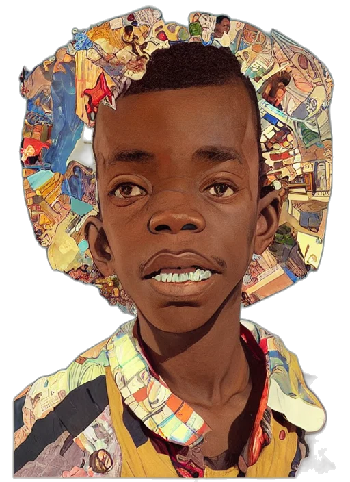 face, mask, comic book art, photorealistic transparent PNG cut-out