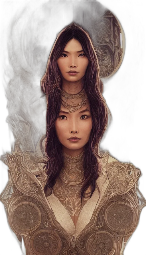 face, mask, hair, crown transparent PNG cut-out