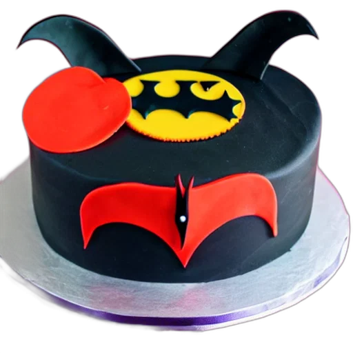 3d render, bat, birthday, cake transparent PNG cut-out