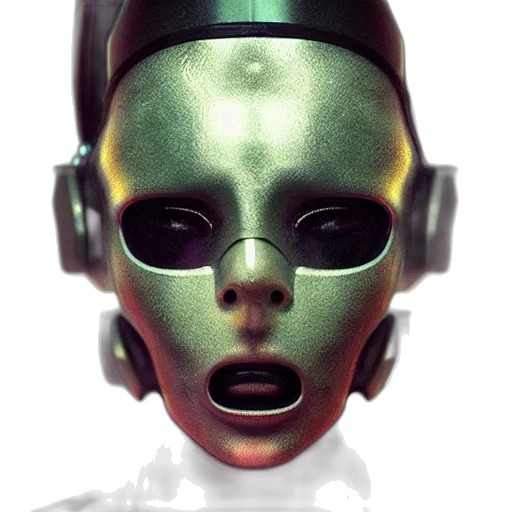 robot, mask, face, creature transparent PNG cut-out