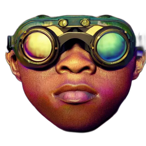 face, mask, robot, creature transparent PNG cut-out
