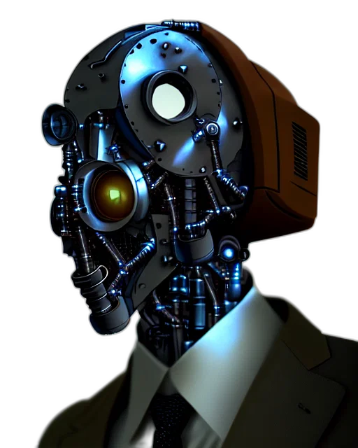 robot, mask, face, staff transparent PNG cut-out