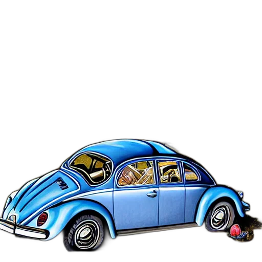car, concept art, 3d render, cartoon transparent PNG cut-out