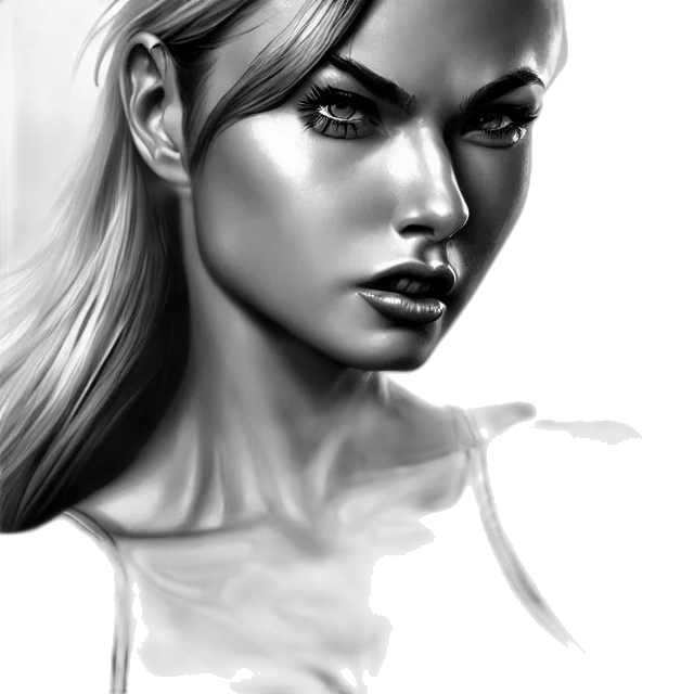 face, photorealistic, fantasy art, comic book art transparent PNG cut-out