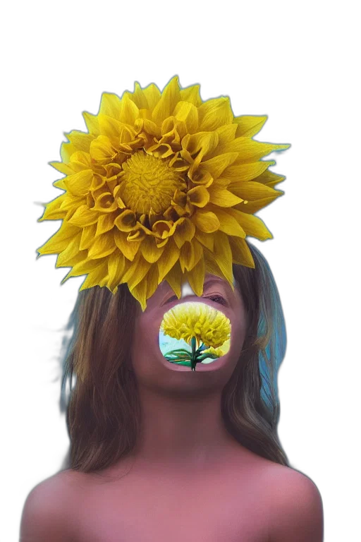 flower, crown, mask, face transparent PNG cut-out