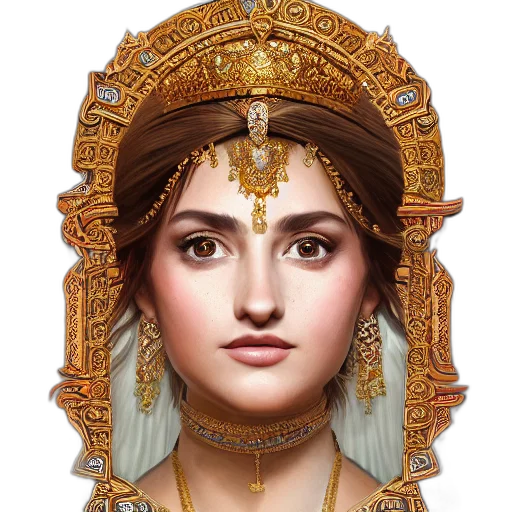 crown, jewelry, face, photorealistic transparent PNG cut-out