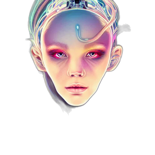 face, mask, crown, robot transparent PNG cut-out
