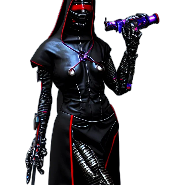 staff, weapon, concept art, cyberpunk transparent PNG cut-out