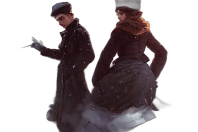 hat, jacket, dress, concept art transparent PNG cut-out