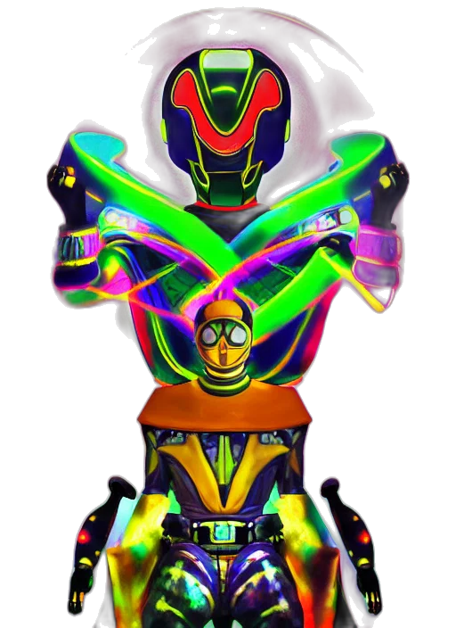 robot, mask, concept art, 3d render transparent PNG cut-out