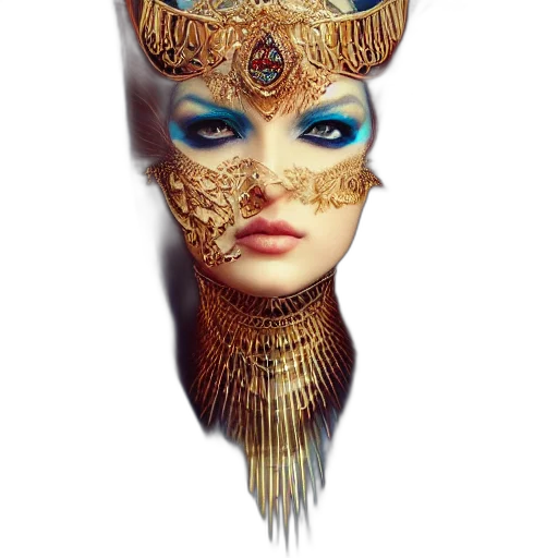 mask, jewelry, crown, face transparent PNG cut-out