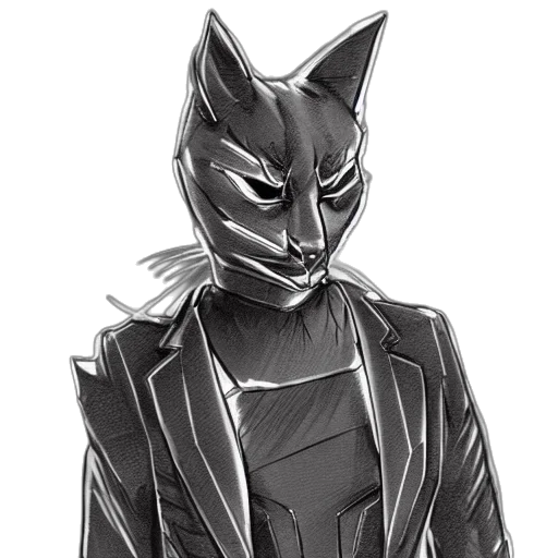 mask, jacket, animal, comic book art transparent PNG cut-out